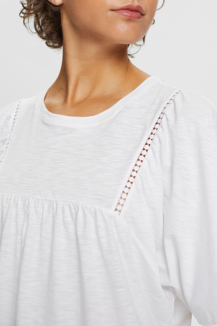 Ausgestelltes T-Shirt, 100 % Baumwolle