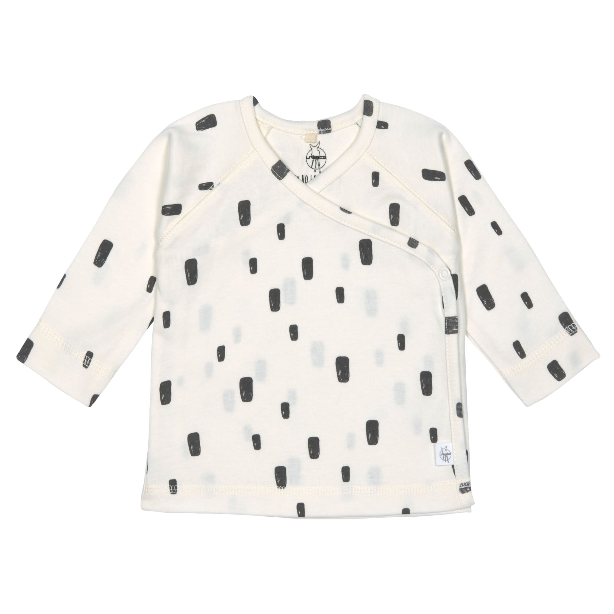 Baby Wickelshirt - Bio Baumwolle, Bricks Milky