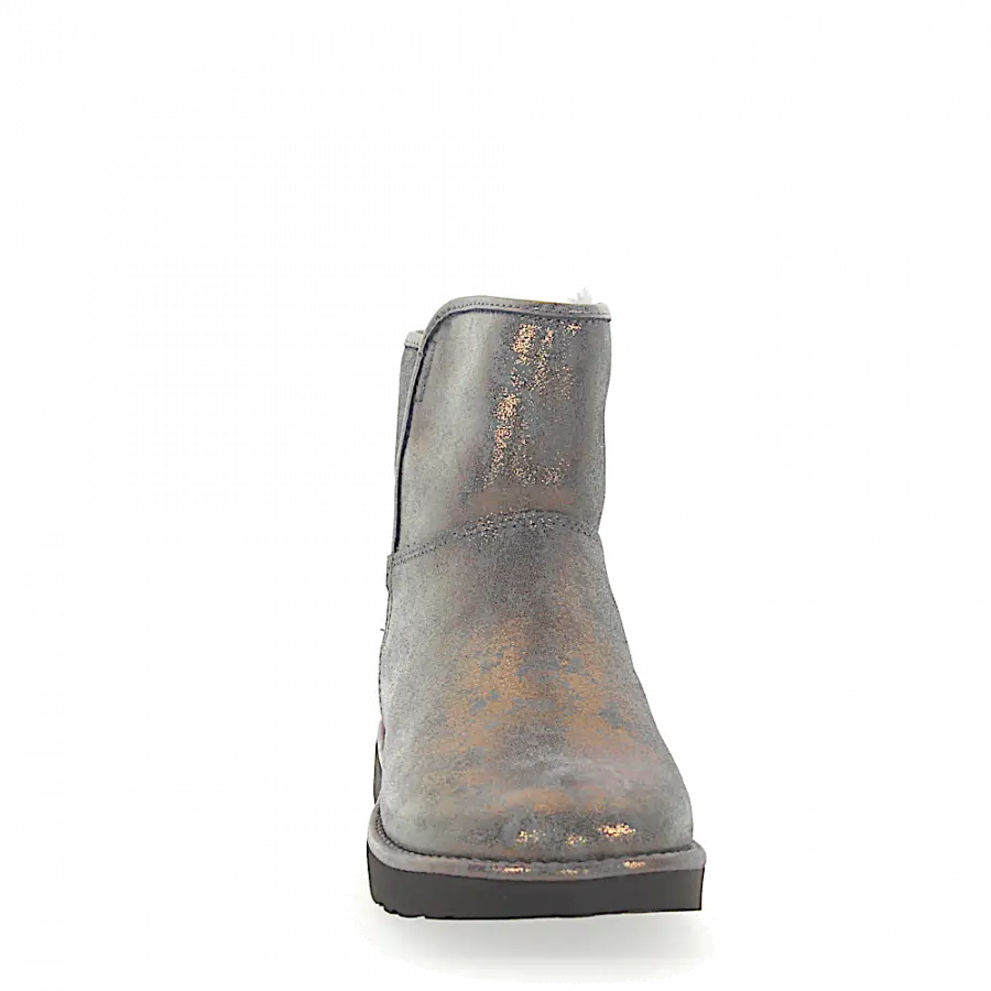 UGG - Stiefeletten Lammfell Veloursleder Finished Logo bronze grün - grau