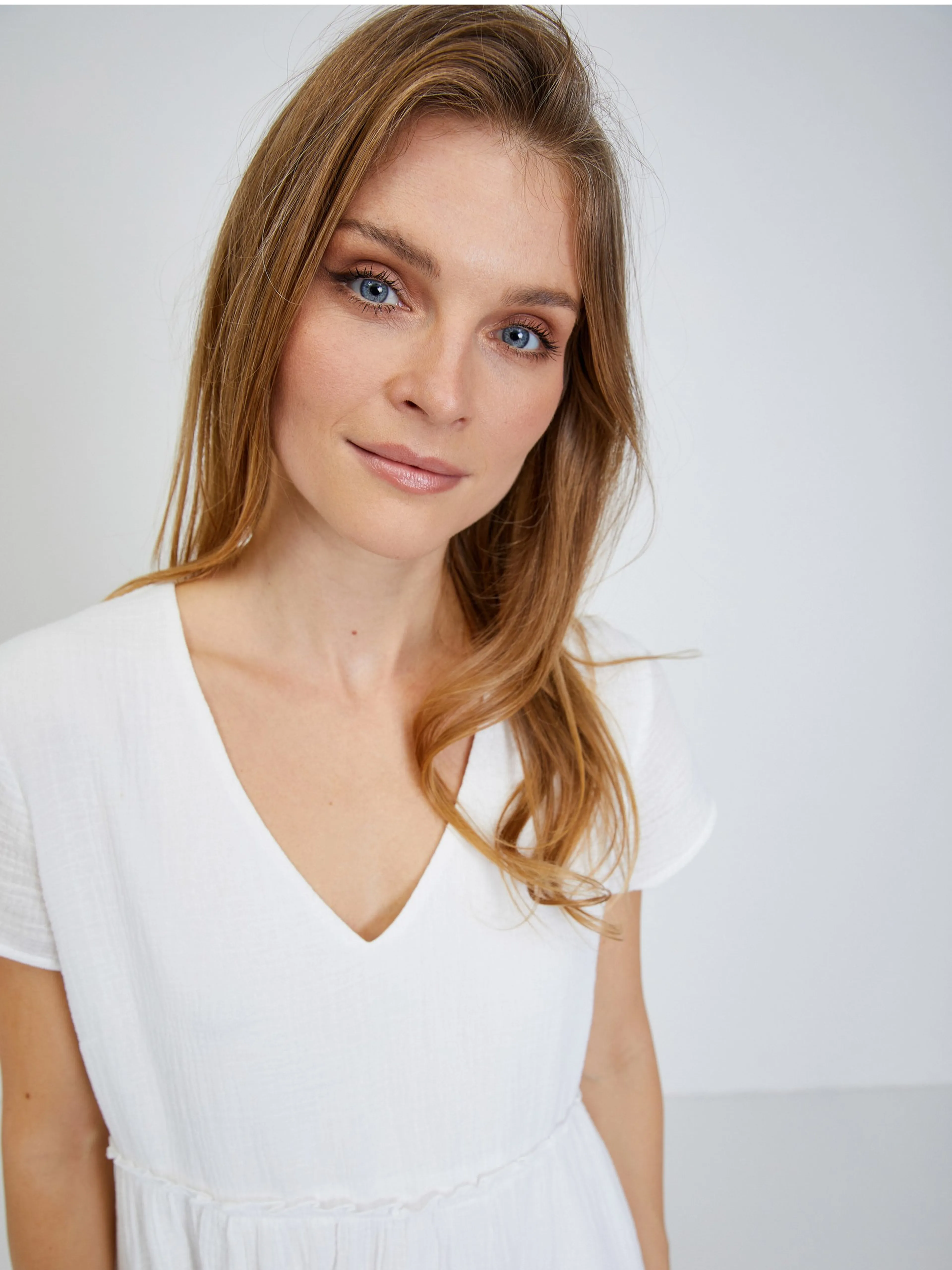 Weißes Basic Kleid ORSAY