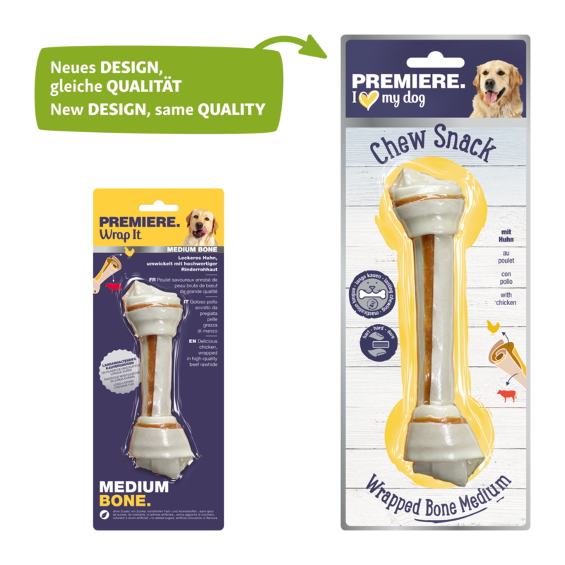 PREMIERE Snacks PREMIERE Huhn Wrapped Medium Bone, 85 g