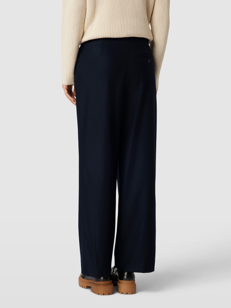 Stoffhose mit französischen Eingrifftaschen in marineblau