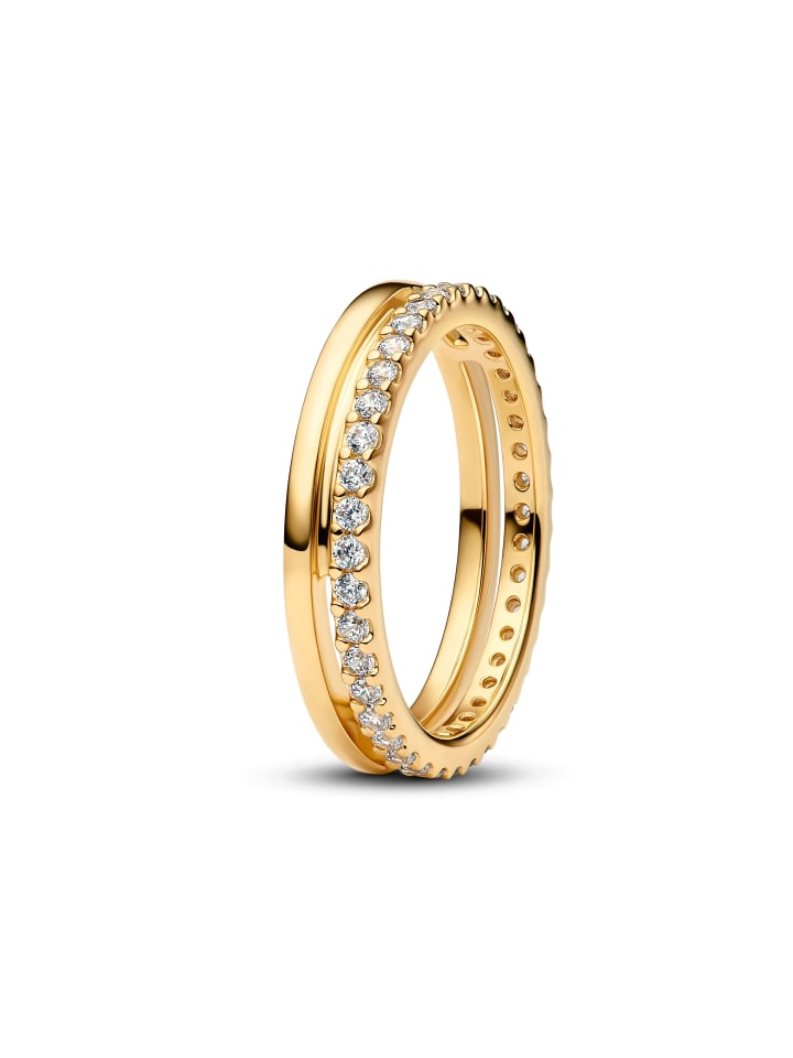 Pandora 14k gelbvergoldete Metalllegierung, Zirkonia Ring Größe 52 günstig kaufen onesize