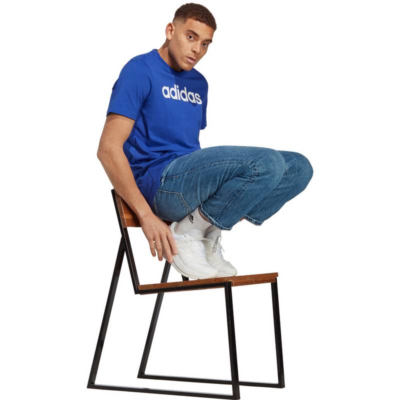 adidas ESSENTIALS LINEAR EMBROIDERED LOGO T-Shirt Herren