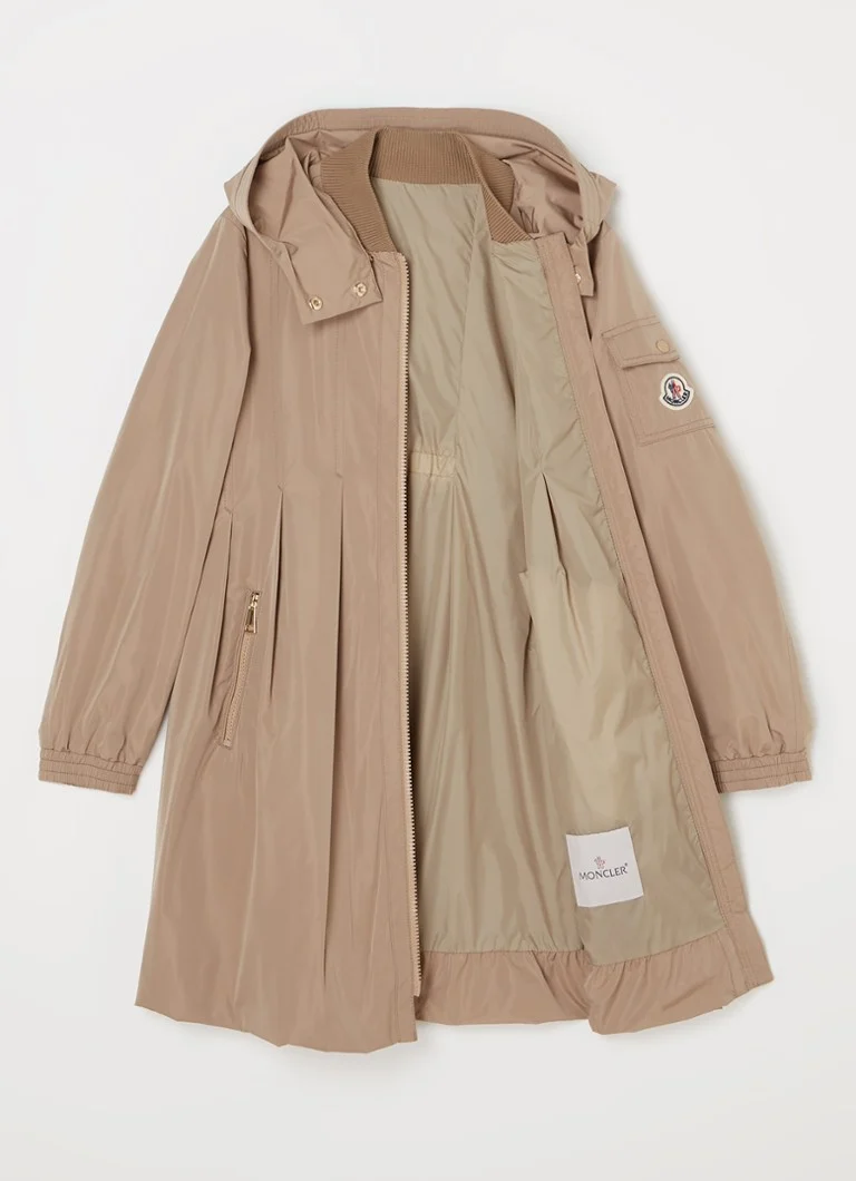 Parka Moncler cu glugă Arild și logo