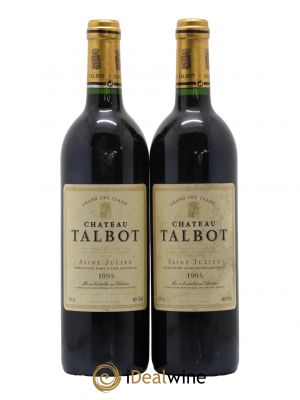 Château Talbot 4ème Grand Cru Classé  1995 - Lot de 2 Bouteilles
