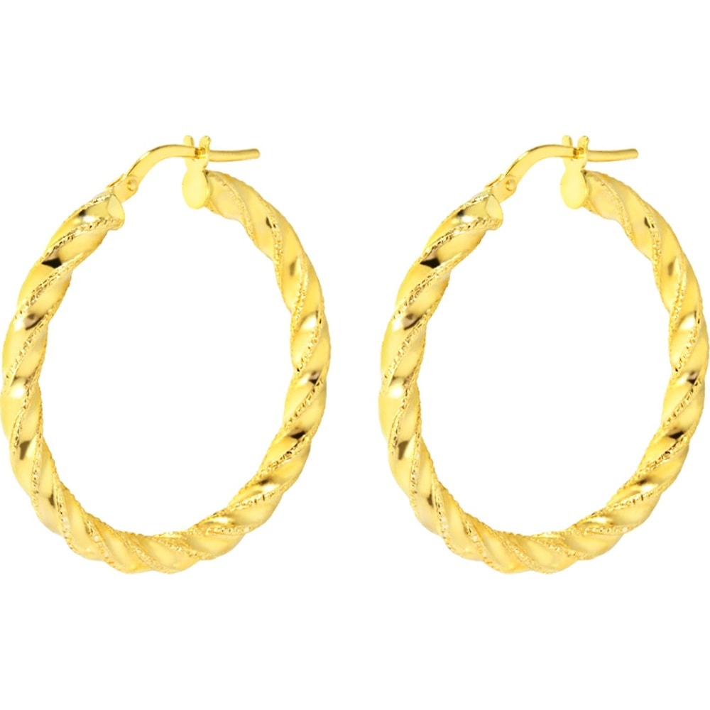 Valeria Créoles 375 Or jaune or jaune Boucles d'oreilles