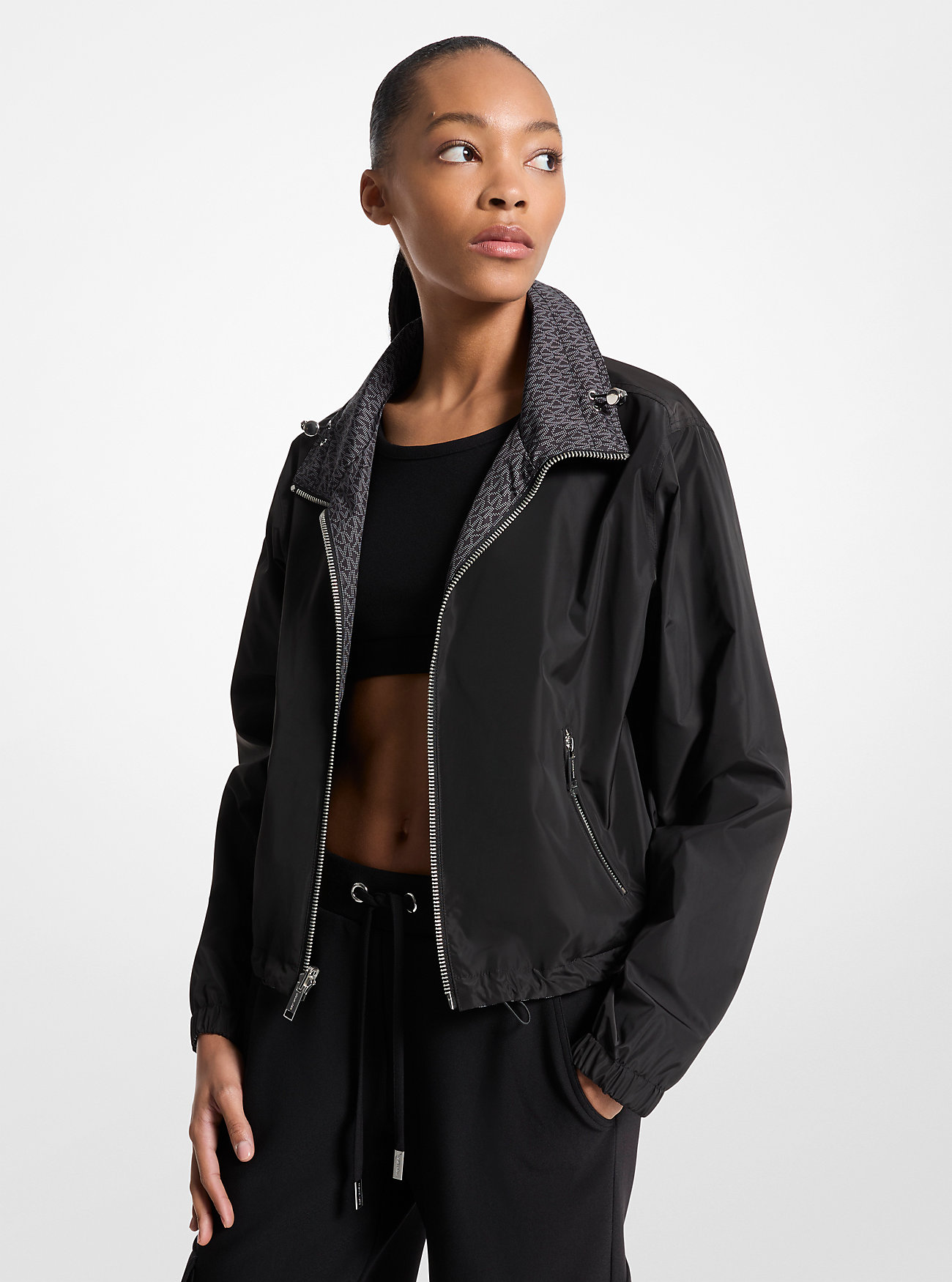 Reversible Signature Logo Jacket - NICKEL