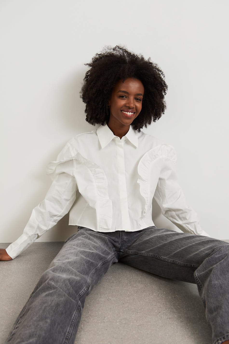 Asli cropped shirt