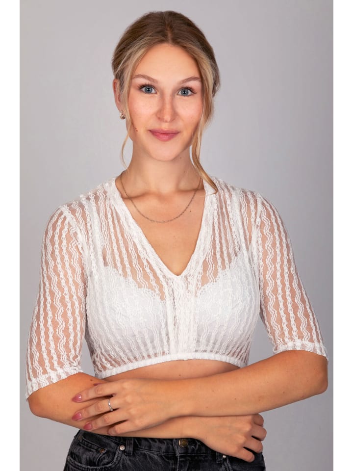 Edelnice Dirndlbluse Anna Creme in weiß günstig kaufen