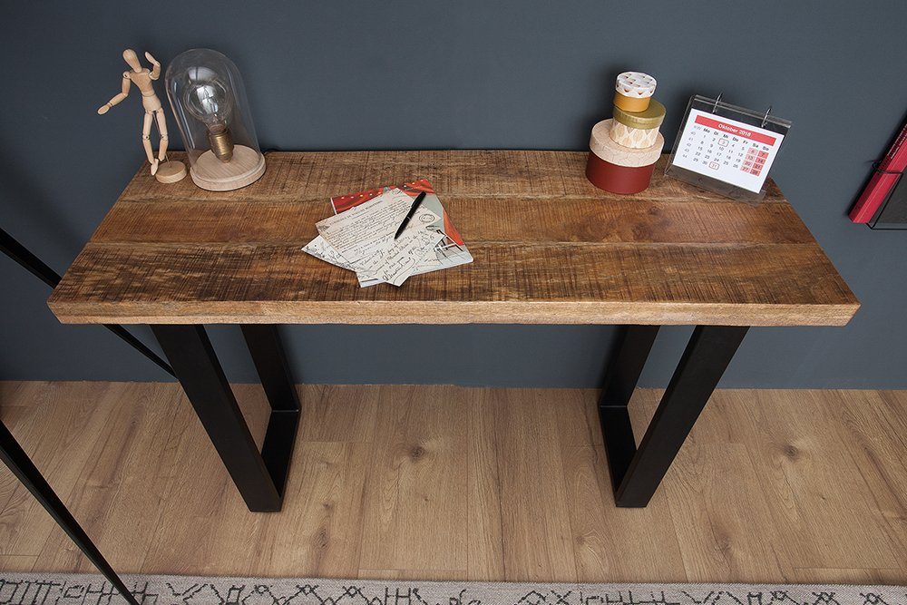 riess-ambiente Konsolentisch IRON CRAFT 115cm natur / schwarz, Massivholz · Konsole · Schreibtisch · Mango