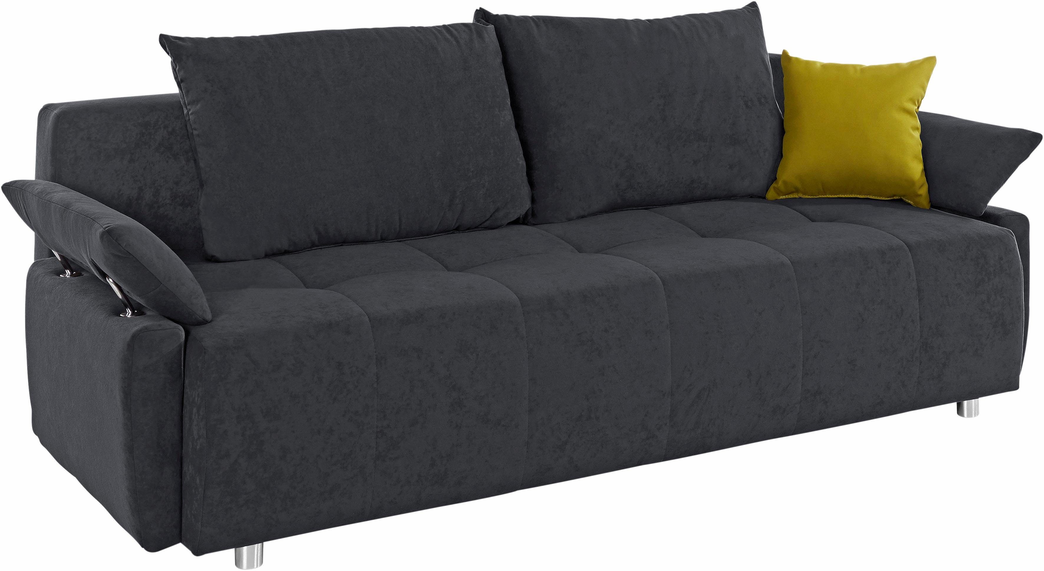 COLLECTION AB Schlafsofa Funtastic, mit Federkern, Bettfunktion, inklusive 2 Rücken- und 1 Zierkissen