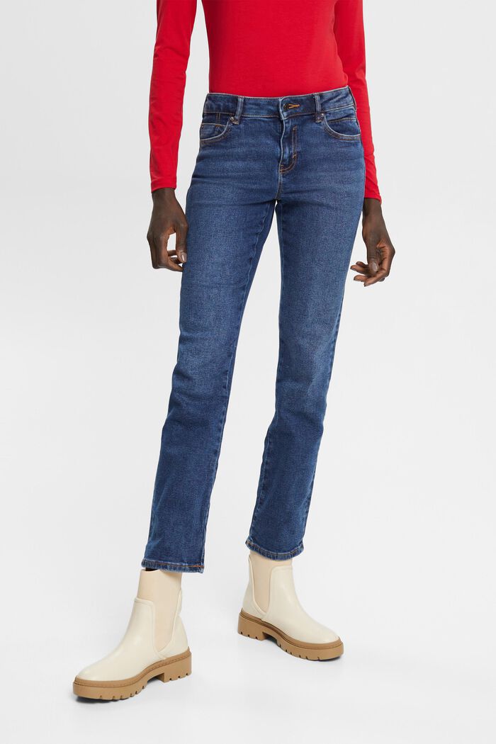 High-Rise-Jeans mit geradem Bein