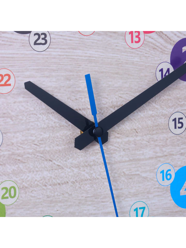 relaxdays Kinder-Wanduhr in Blau - Ø 30 cm günstig kaufen onesize