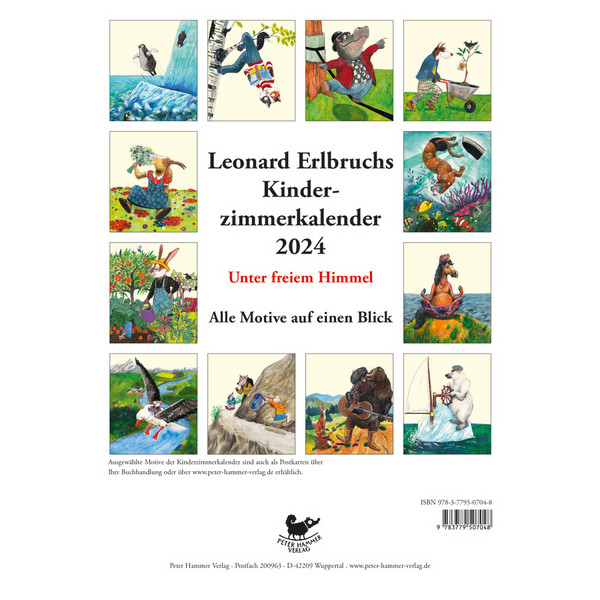 LEONARD ERLBRUCHS KINDERZIMMERKALENDER 2024 - Kalender