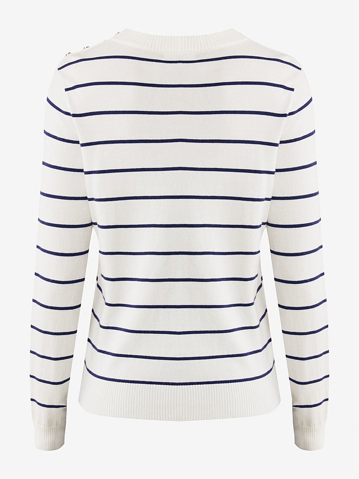 Mexx Pullover in Weiß/ Dunkelblau günstig kaufen
