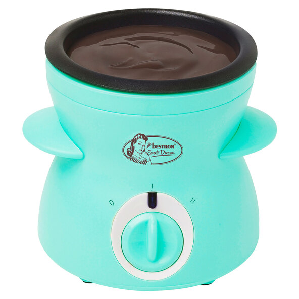 Mini Schoko-Fondue, türkis