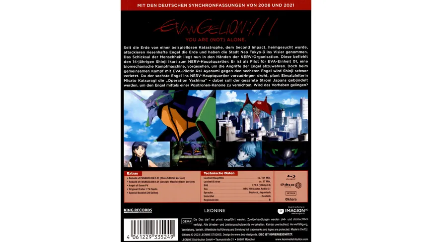 Evangelion: 1.11 - You are (not) alone - Mediabook - Special Edition