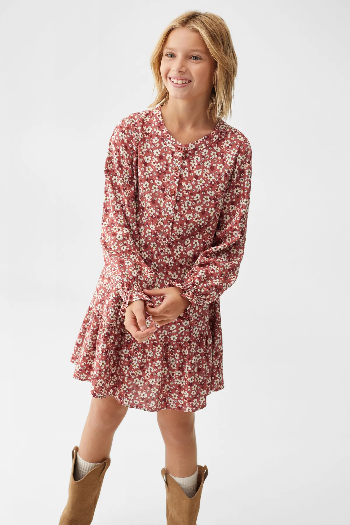 MANGO Kids  Rosa Damenkleid 37072517