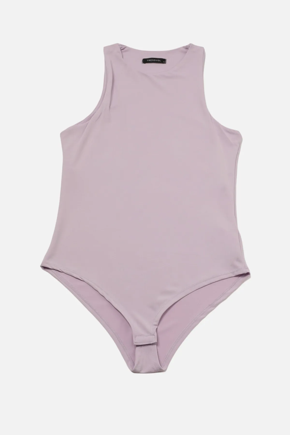 Trendyol Collection  Lila Neckholder-Body mit flexiblem Druckknopf-Strick-Body TWOSS20BD0044
