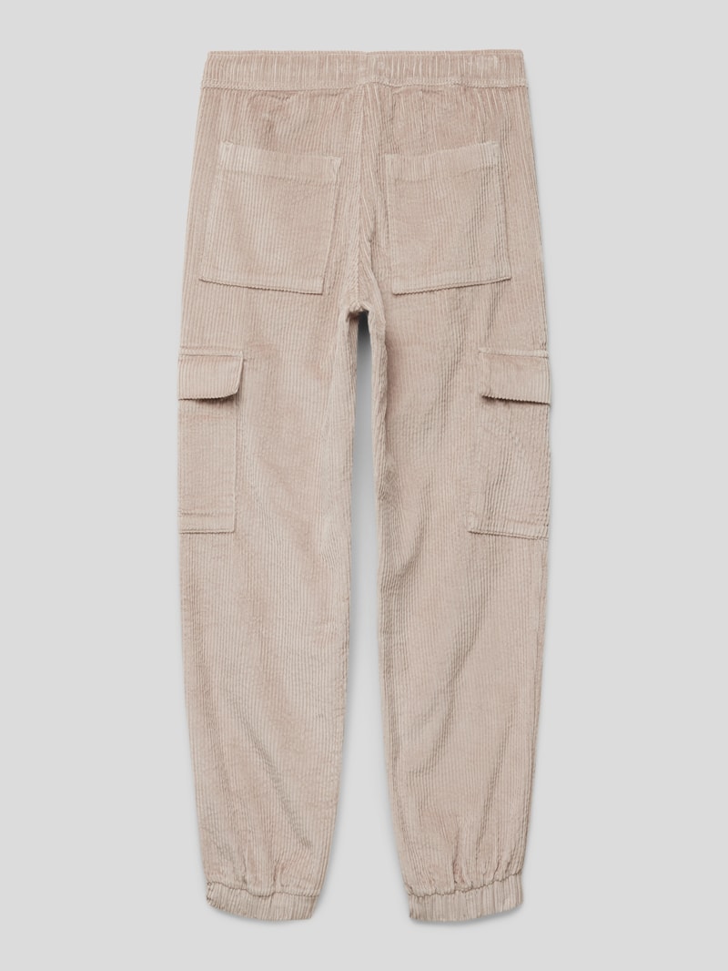 Jogpants mit Cargotaschen Modell 'CORDUROY' in stein