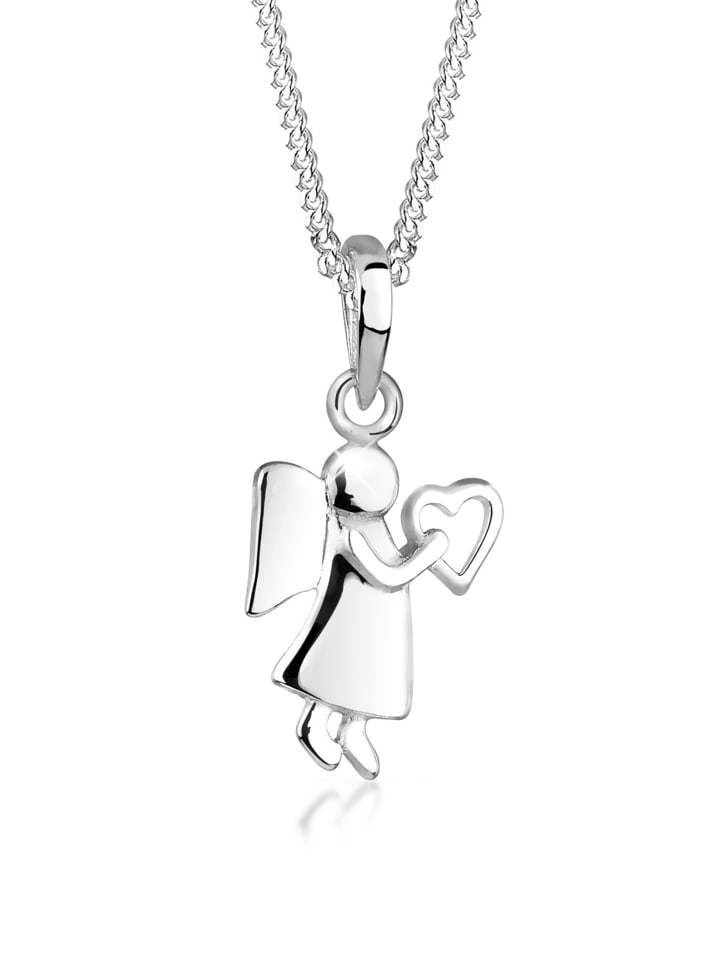 Elli Halskette 925 Sterling Silber Engel, Herz in Silber günstig kaufen
