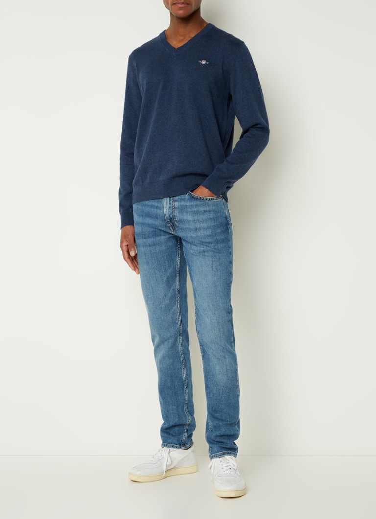 Maglione Gant con scollo a V in maglia fine
