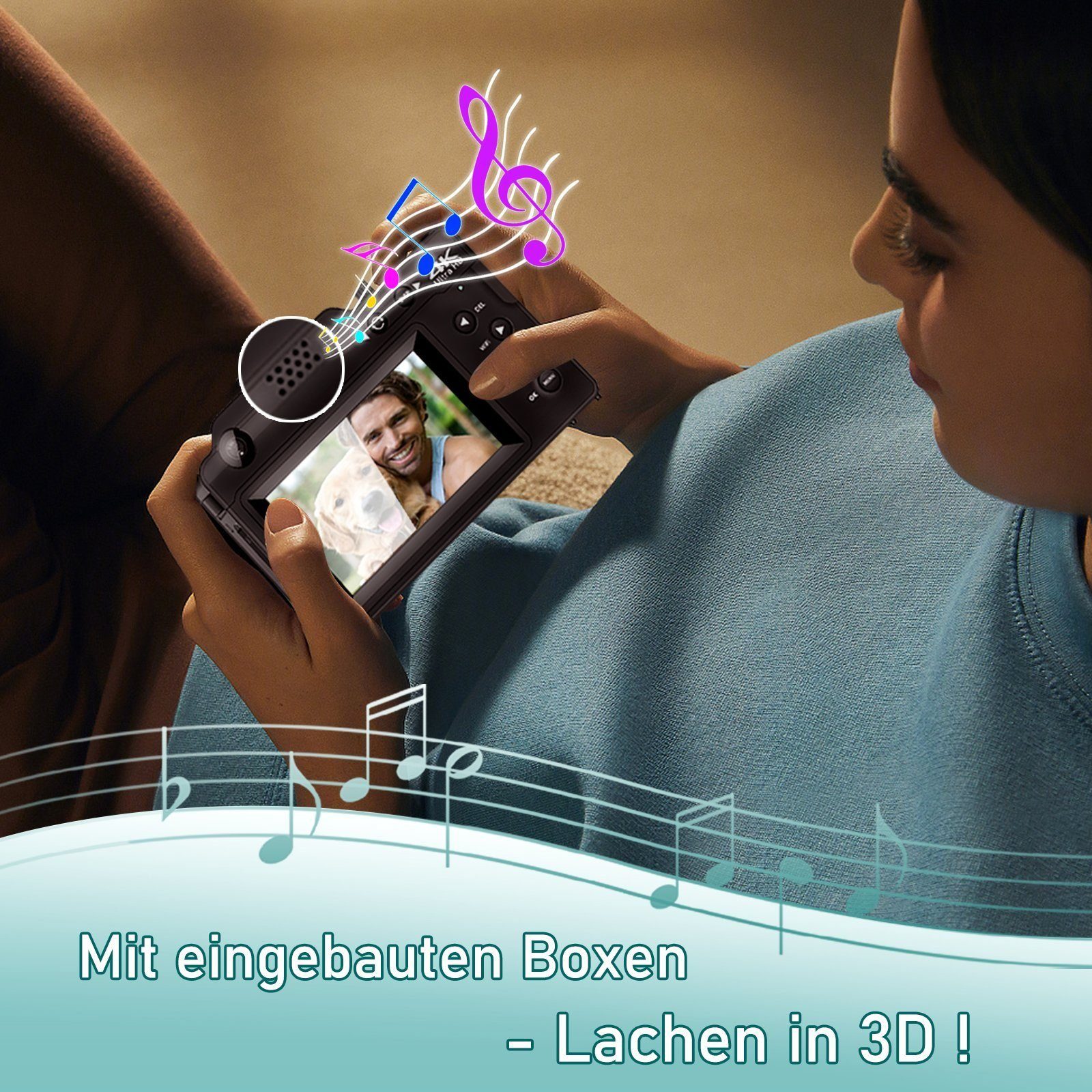 Fine Life Pro X9 Digitalkamera 48MP Superzoom-Kamera (48 MP, 16x opt. Zoom, WLAN (Wi-Fi), inkl. 48MP Digitalkamera)