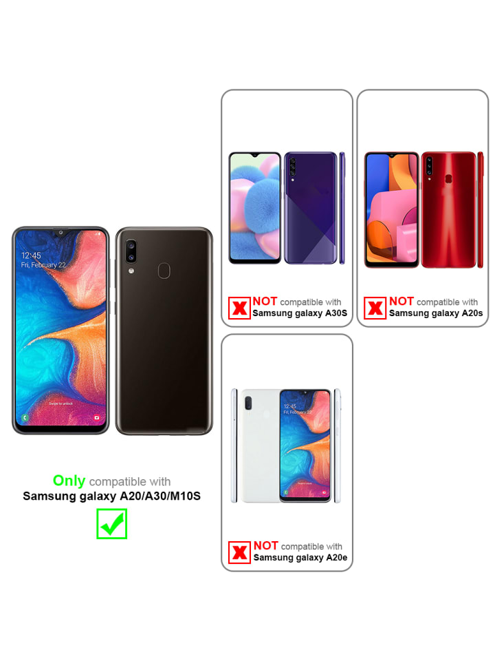cadorabo Hülle für Samsung Galaxy A20 / A30 / M10s Blumen Design in FLORAL TÜRKIS günstig kaufen onesize