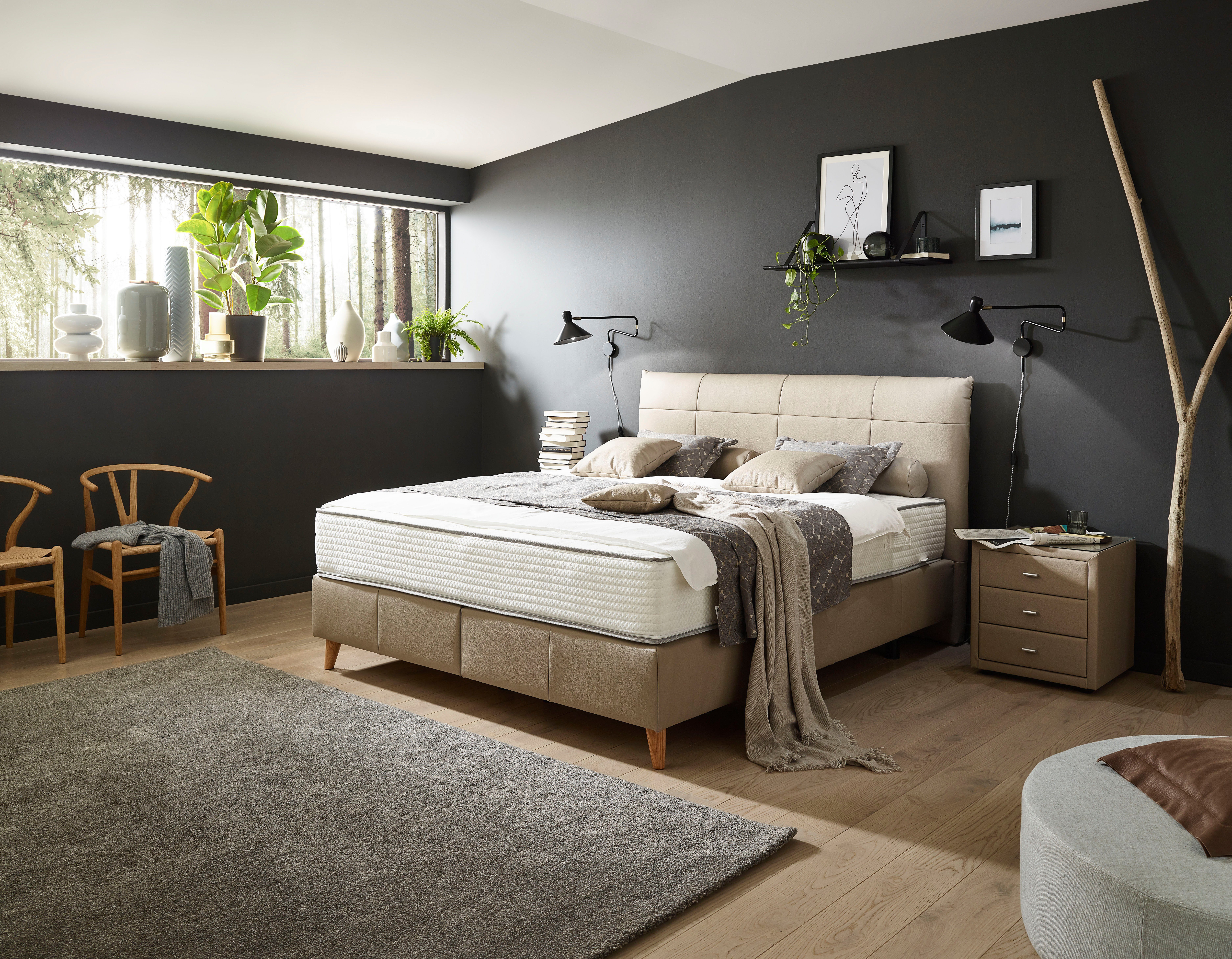 ADA trendline Boxspringbett Melida, inkl. Matratze in verschiedenen Härtegraden