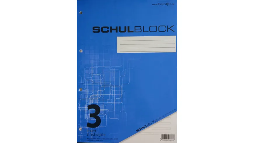 PAPERZONE Schulblock A4 Lineatur 3 50 Blatt