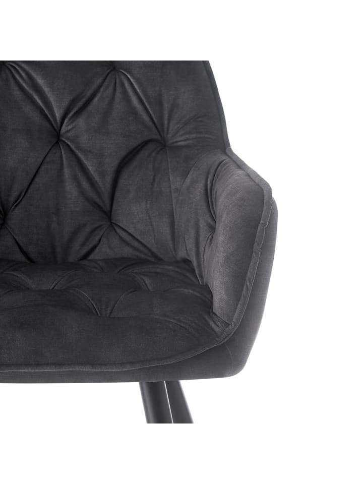 B&D Home 2er-Set: Esszimmerstuhl DIETER in Anthrazit - (B)56 x (H)84 x (T)61 cm günstig kaufen onesize