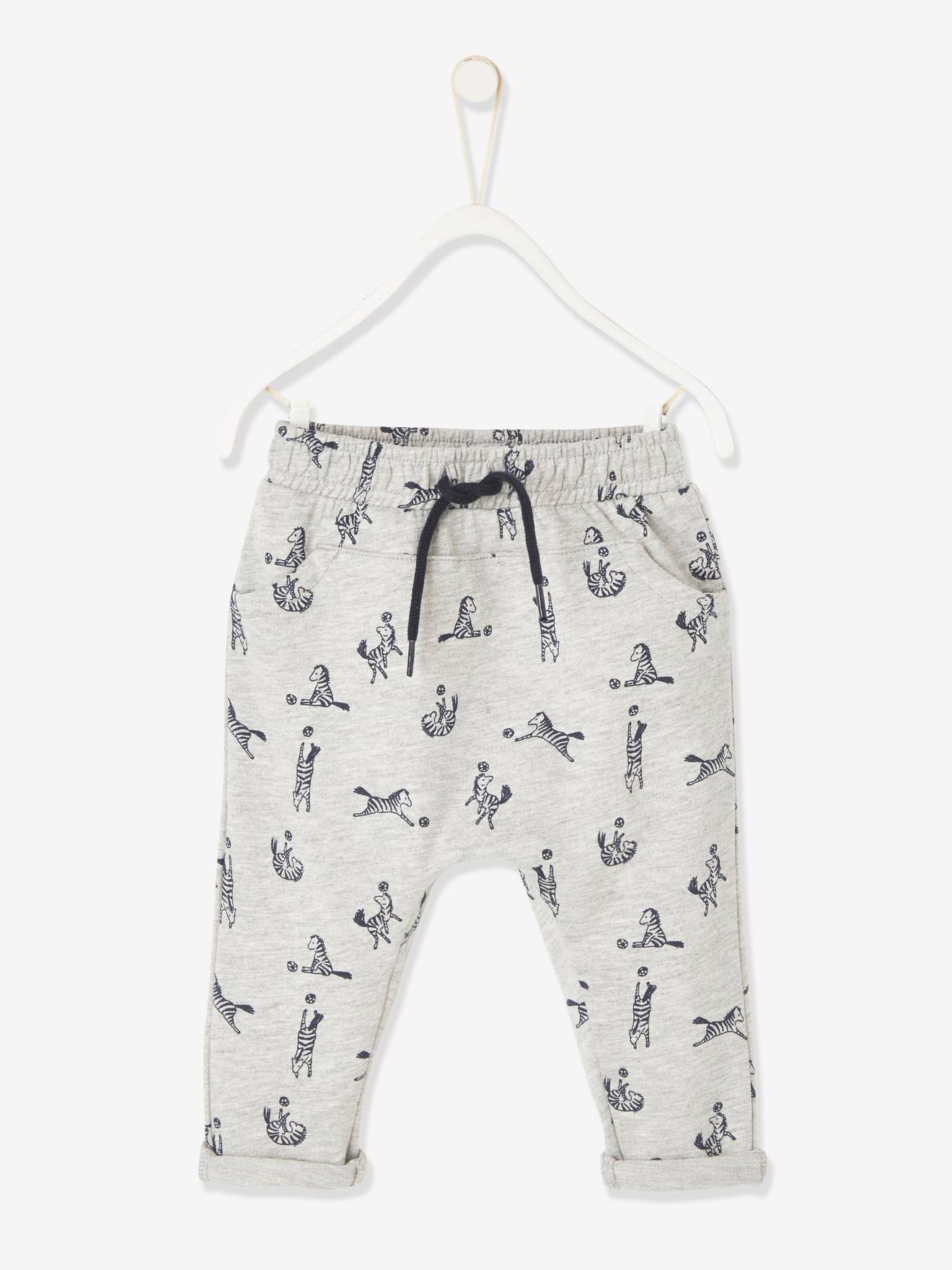 Pantalon molleton bébé garçon caramel imprimé
