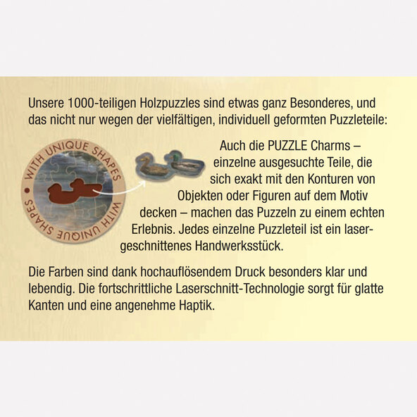 Holzpuzzle 1000 Teile, Hometown Lake