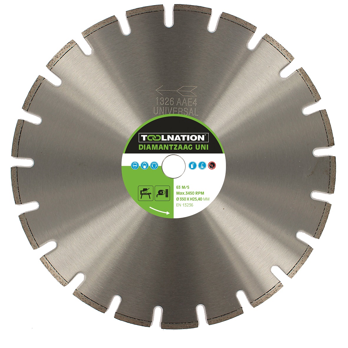 Toolnation PEL3504TNA universal diamantsagblad 350x25,4 mm
