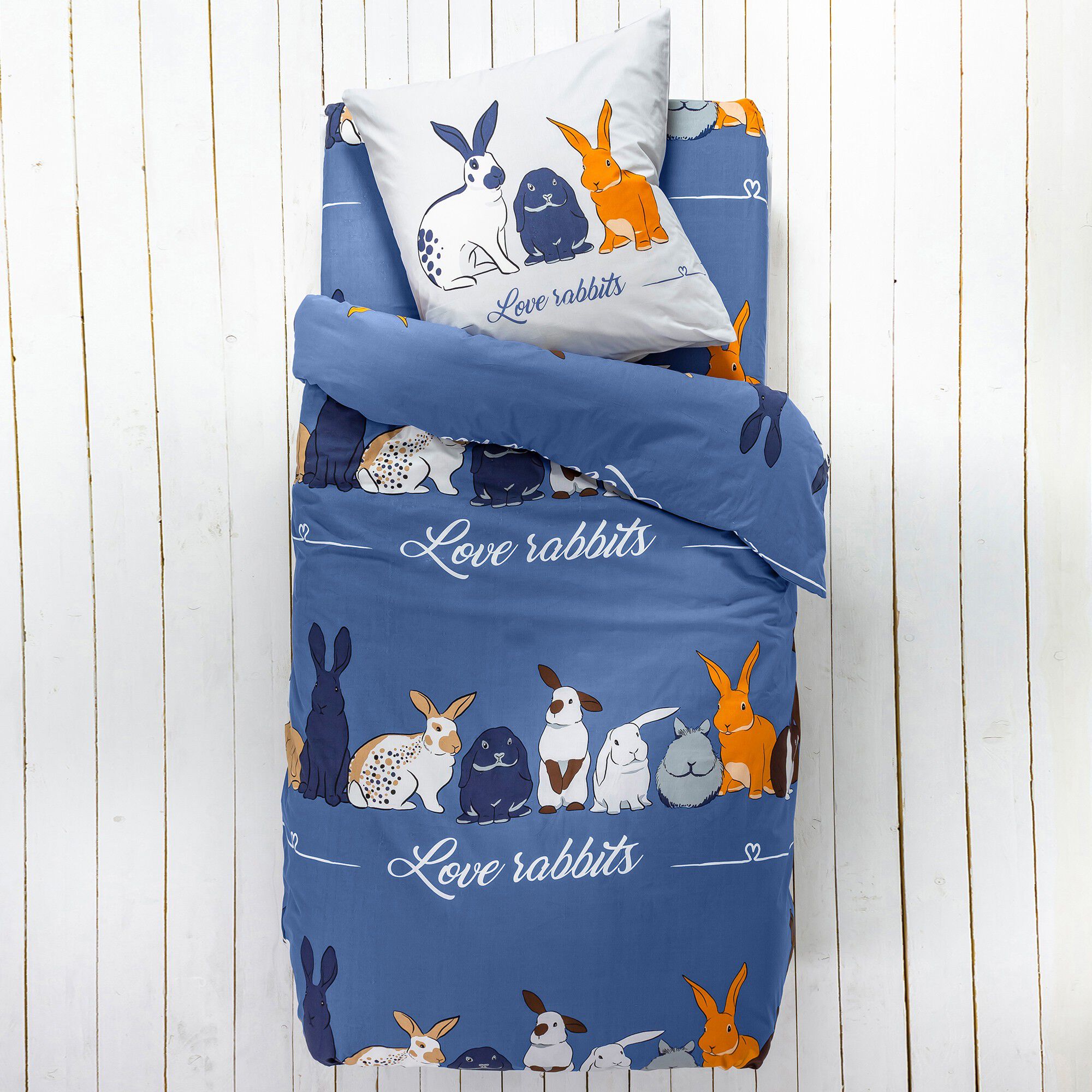 Linge de lit enfant Rabbit imprimé animaux 1 personne