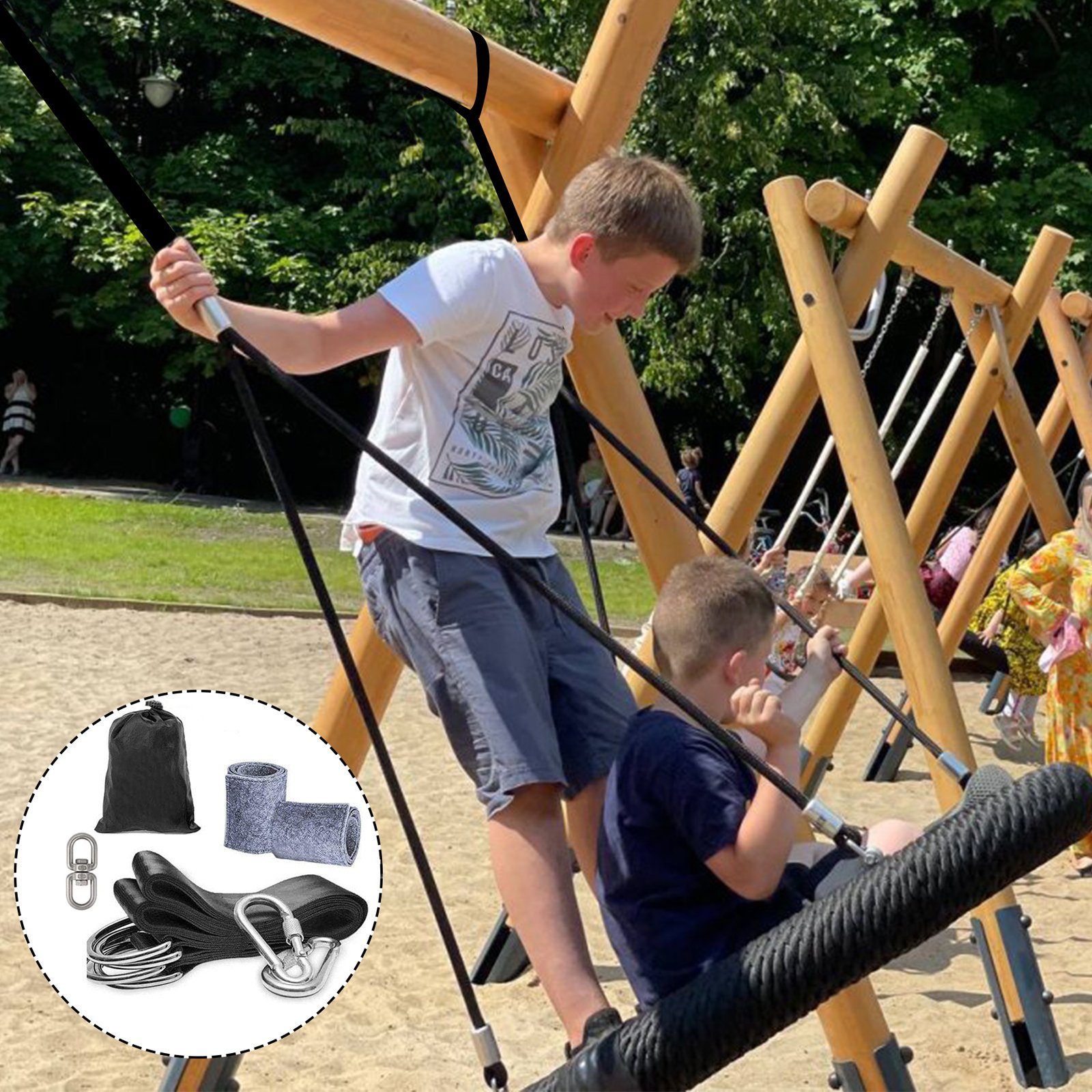 CALIYO Hängematte Hängematten Befestigung 1 Paar Schaukel Befestigung Swing Hanging Gurt, Kit Aufhängeset Hängematte Hängesessel Wasserdicht