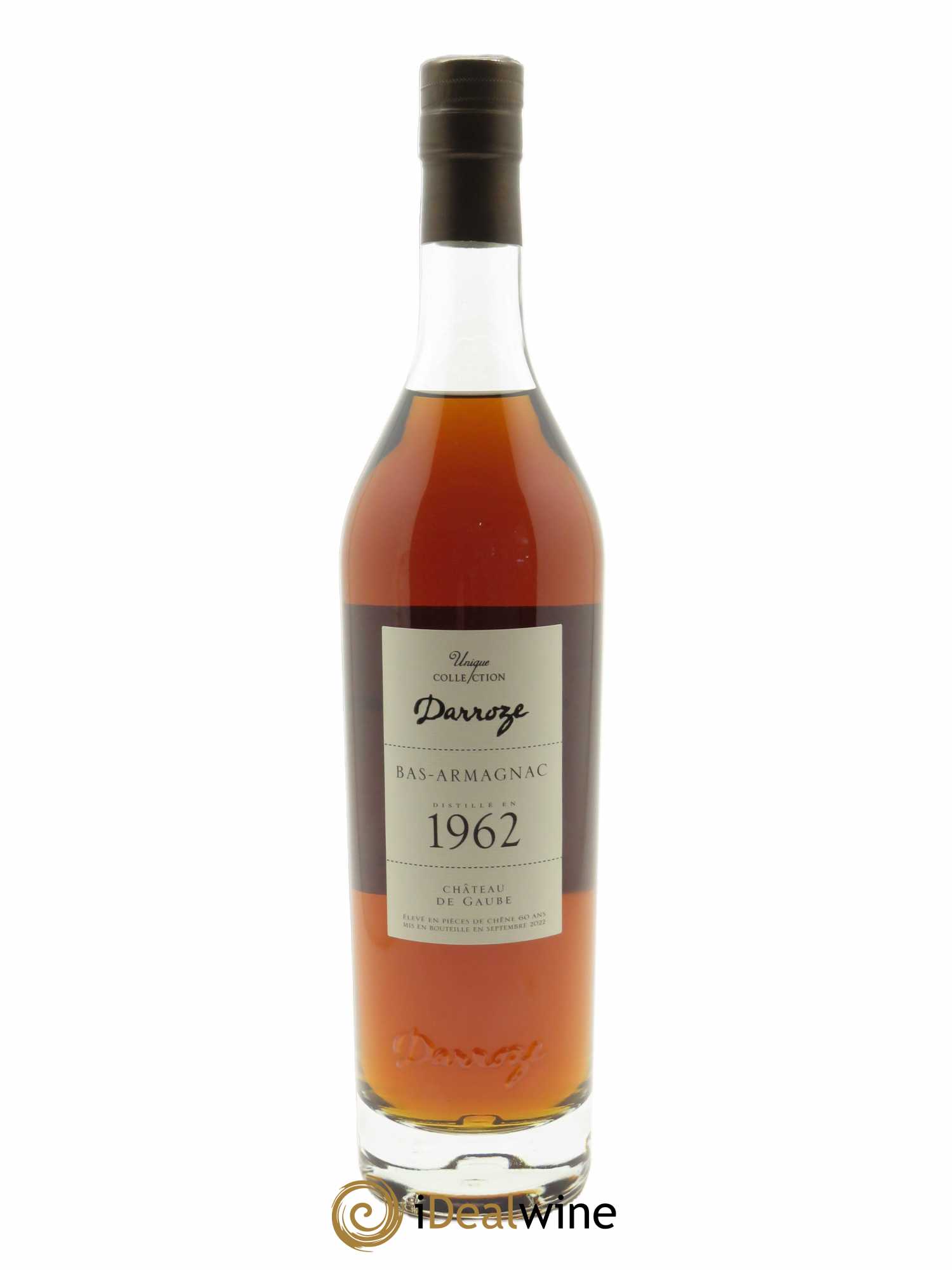 Bas-Armagnac Château de Gaube 42.5° Darroze  1962 - Lot de 1 Bouteille
