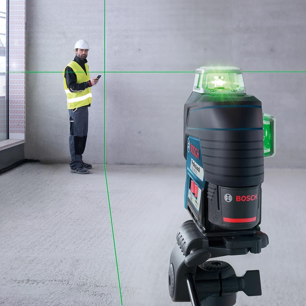 Kit de nível a laser multilinhas BOSCH 12V 3 x 360°, verde 06159940R1
