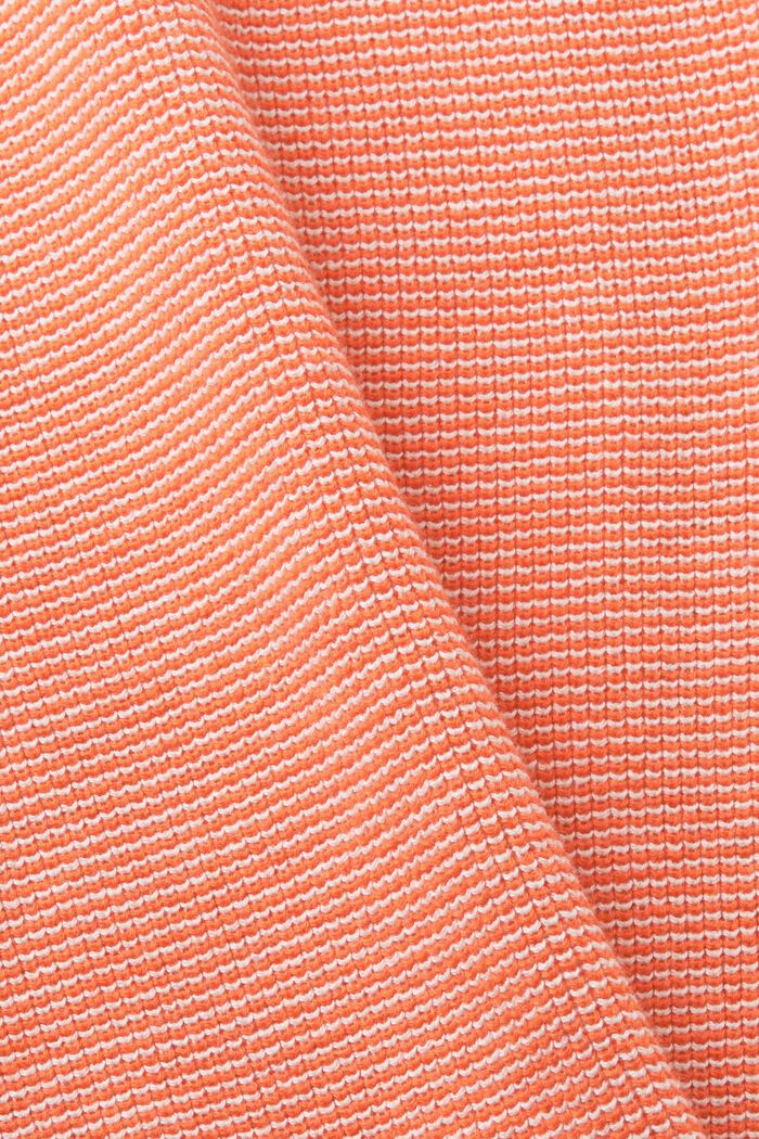 Gestreifter Stehkragen-Pullover