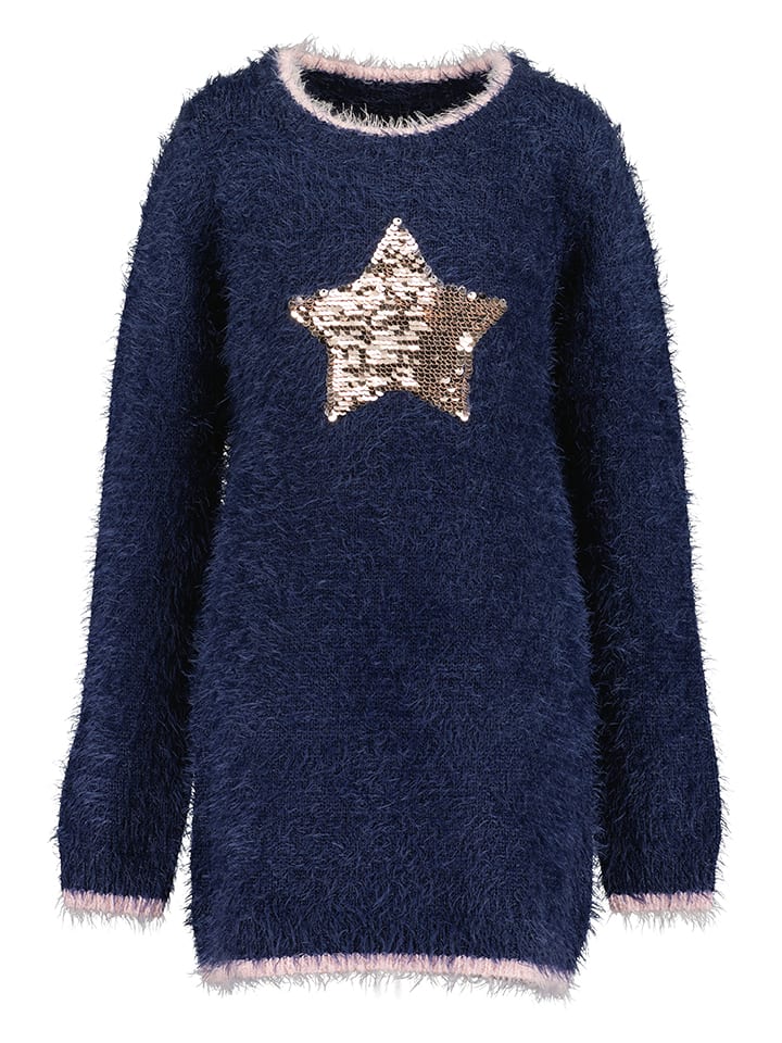 Blue Seven Strickkleid in Dunkelblau günstig kaufen