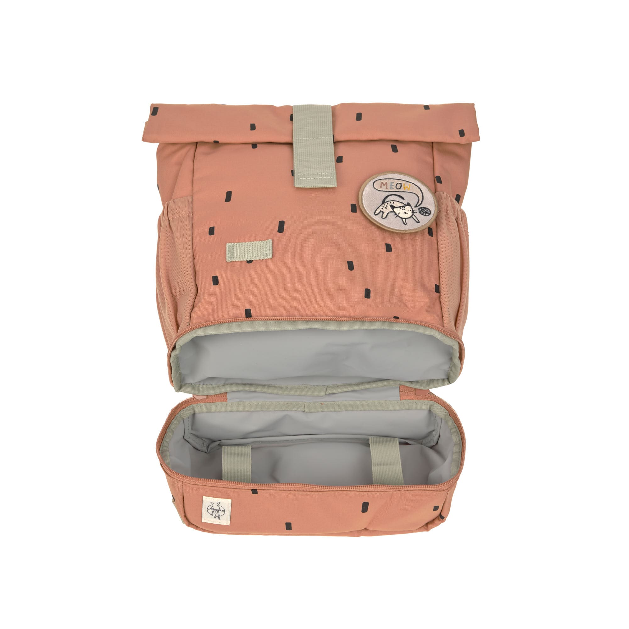 Kindergartenrucksack Rolltop - Happy Prints, Karamell