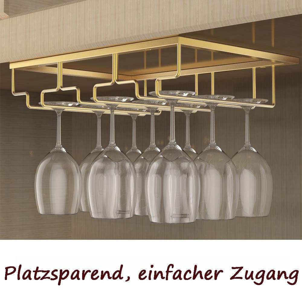 Sarfly Gläserhalter Schrankeinsatz Weinglashalter (1 St), für Familie Restaurant Hotel bar - Golden