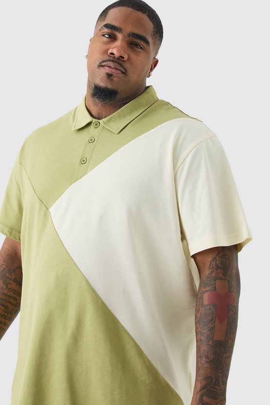 Plus Colorblock Poloshirt