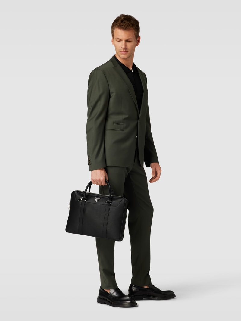 Laptoptasche mit Label-Applikation in schwarz