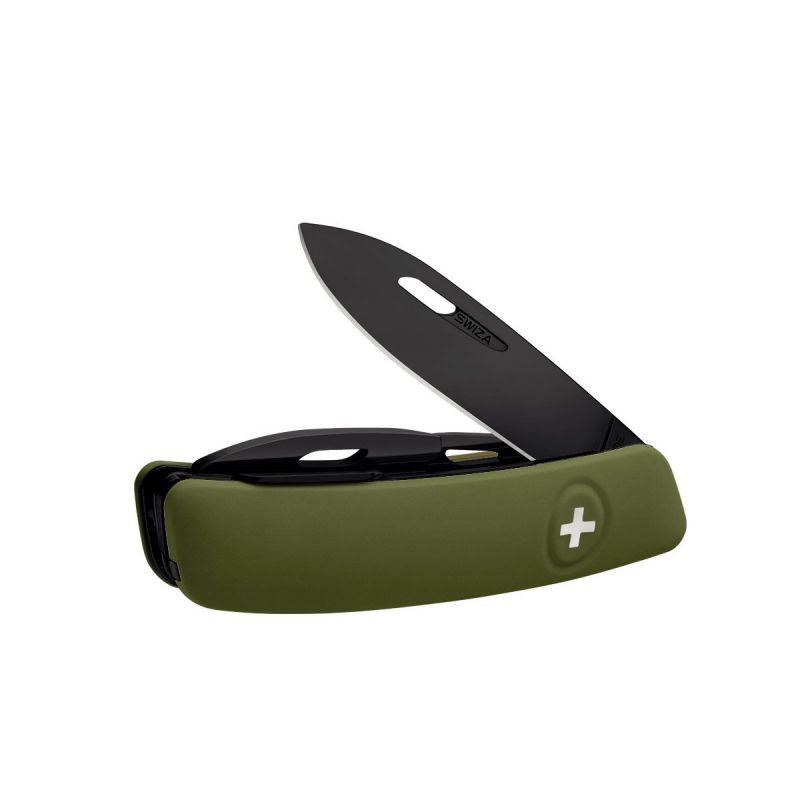 Swiza D03 All Black Olive, Schweizer Taschenmesser made in Swiss