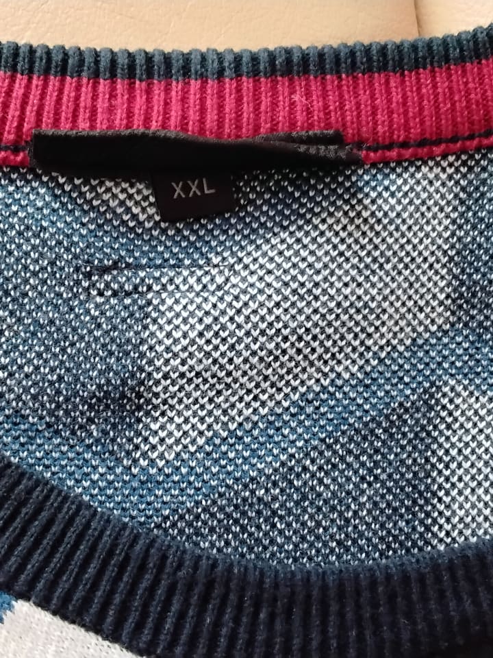 Vanguard Pullover in Dunkelblau/ Weiß günstig kaufen XXL
