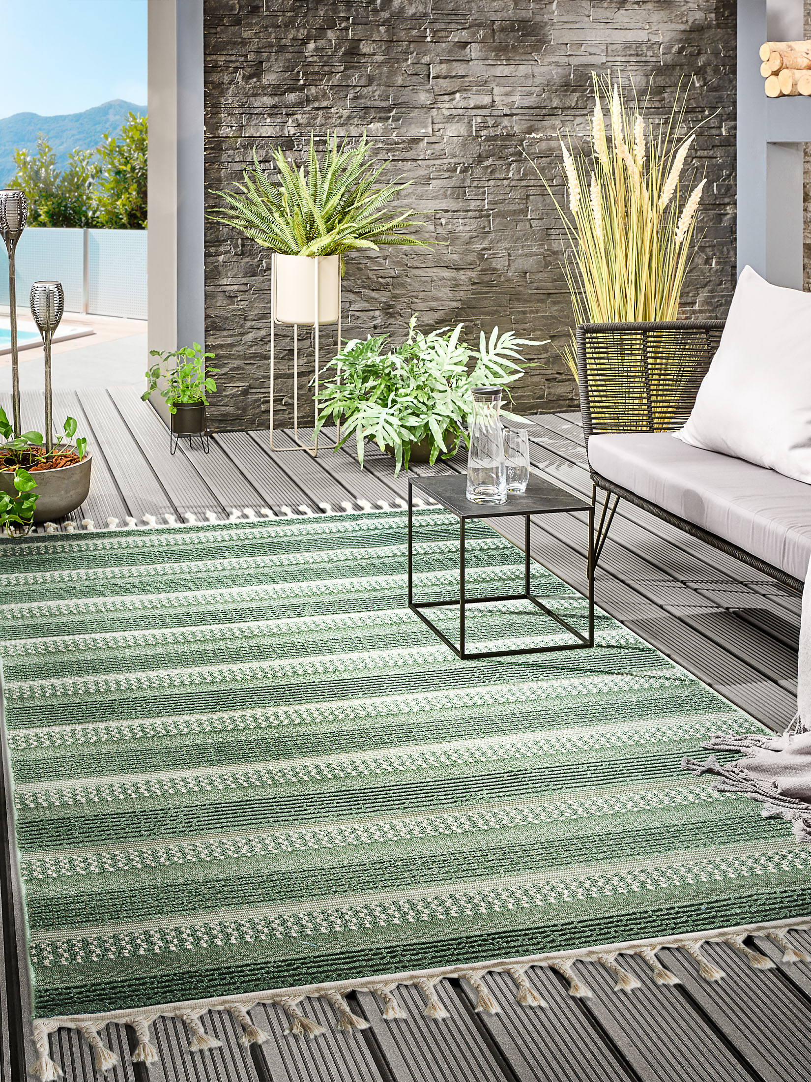 Kalmar Moderner Teppich, Green