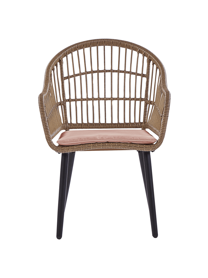 Beliani 7-tlg Gartentisch Set ALIANO in Beige/Schwarz günstig kaufen onesize