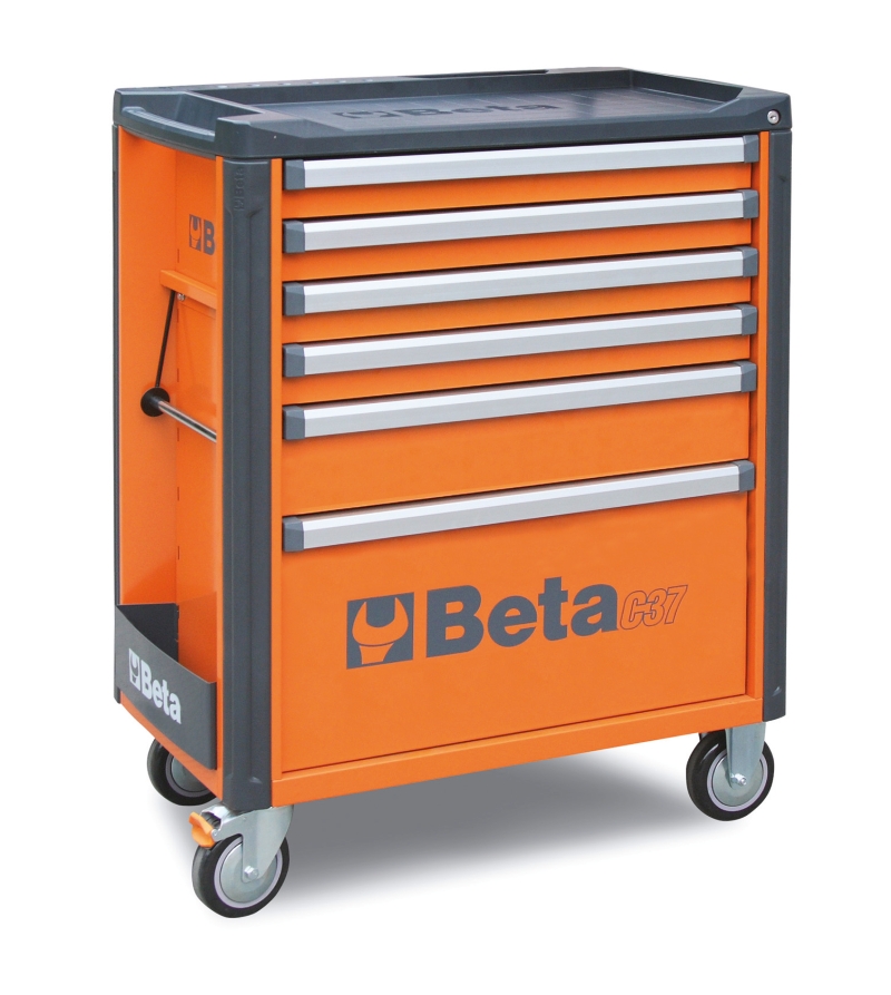 Beta 037000061 Szerszámoskocsi, narancssárga, 6 fiókos - 803x1004x482 mm